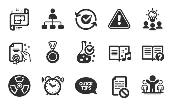 Wrong File Management Architectural Plan Icons Simple Set Quickstart Guide — Stock Vector