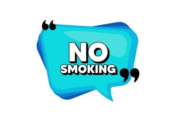 Smoking Banner Blue Speech Bubble Banner Quotes Stop Smoke Sign — Stock Vector