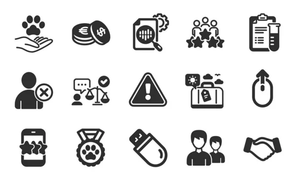 Star Lawyer Seo Stats Icons Simple Set Business Meeting Couple — Stock Vector