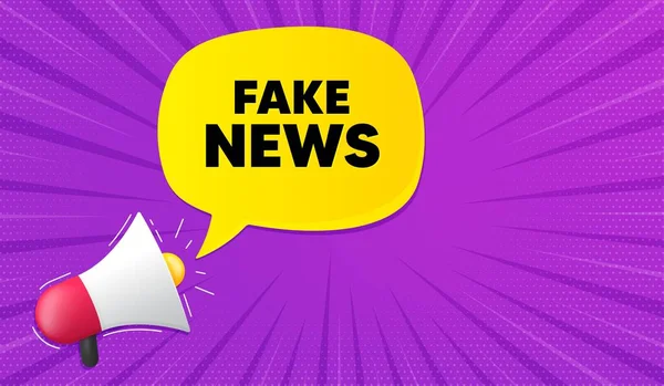 Symbol Für Fake News Hintergrund Mit Megafon Medienzeitungen Unterzeichnen Tägliche — Stockvektor