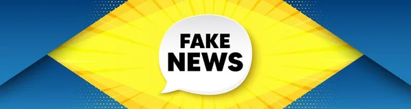 Symbol Für Fake News Hintergrund Ist Eine Angebotene Sprechblase Medienzeitungen — Stockvektor