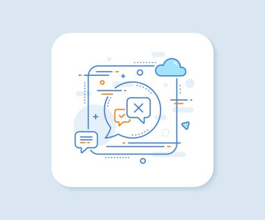İleti satırı simgesini reddet. Soyut kare vektör düğmesi. Sohbet işaretini kaldır ya da reddet. Reddetme satırı simgesi. Konuşma balonu konsepti. Vektör