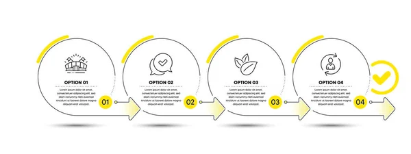 Goedgekeurd Sport Arena Biologische Productlijn Pictogrammen Ingesteld Tijdlijn Proces Infograaf — Stockvector