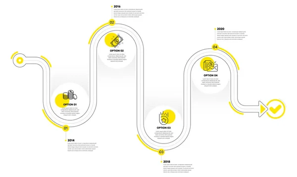 Conjunto Iconos Línea Dinero Pago Contabilidad Banca Infografía Del Plan — Vector de stock