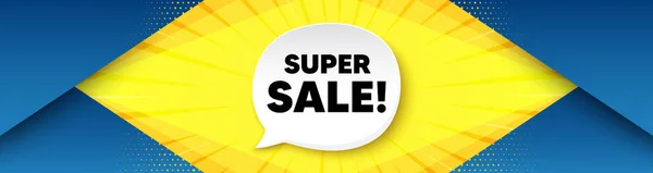 Super Sale Hintergrund Ist Eine Angebotene Sprechblase Preisschild Für Sonderangebote — Stockvektor