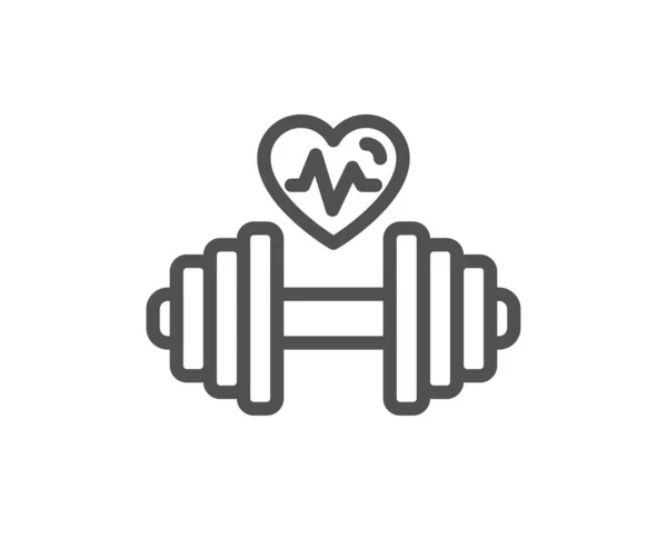 Ботаник Иконкой Линии Сердцебиения Вывеска Тренировочного Оборудования Символ Сердечно Сосудистой — стоковый вектор