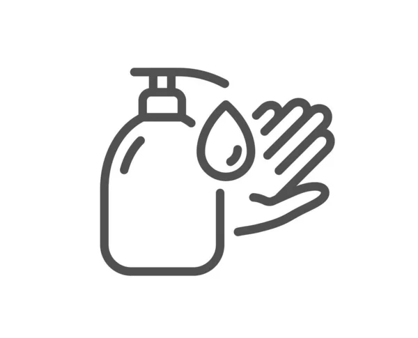 Lavez Vous Les Mains Ligne Icône Panneau Hygiène Confortable Symbole — Image vectorielle