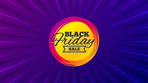 Black Friday Sale Sticker Purple Background Offer Message Discount Banner — Stock Vector