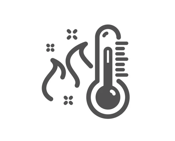 Icône Thermomètre Haut Signe Diagnostic Température Symbole Mesure Fièvre Élément — Image vectorielle