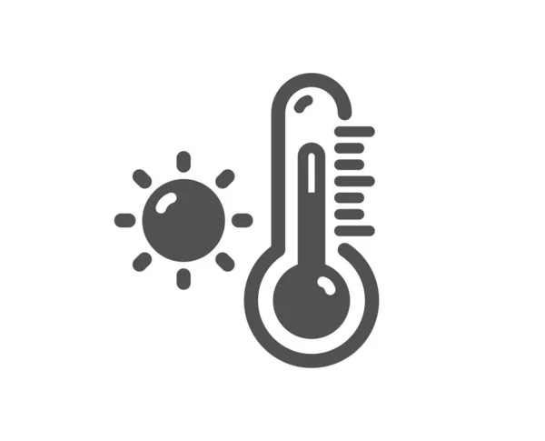 Thermometer Symbol Wetterzeichen Fiebermessung Symbol Qualitäts Design Element Flaches Wetterthermometer — Stockvektor