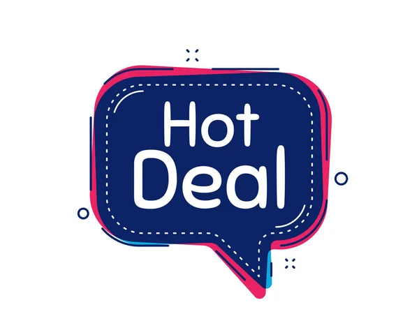 Hot Deal Thought Bubble Vector Banner Special Offer Price Sign — Stock Vector