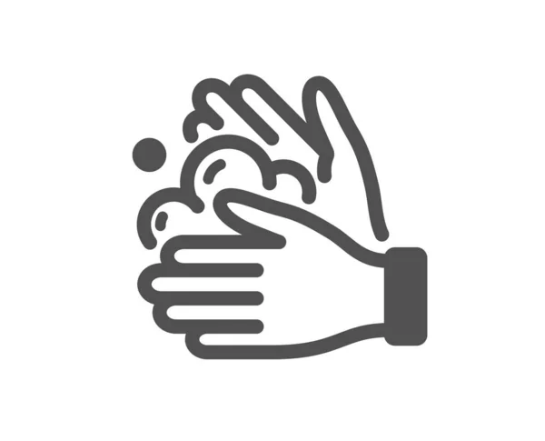 Ikona Umýt Ruce Covidní Hygienické Znamení Symbol Čistého Mytí Kvalitní — Stockový vektor