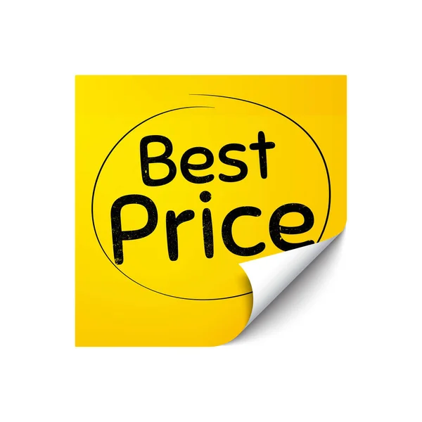 Best Price Sticker Note Offer Message Special Offer Sale Sign — Stock Vector