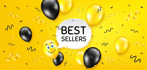 Melhores Vendedores Balão Confetti Vetor Fundo Oferta Especial Sinal Preço — Vetor de Stock