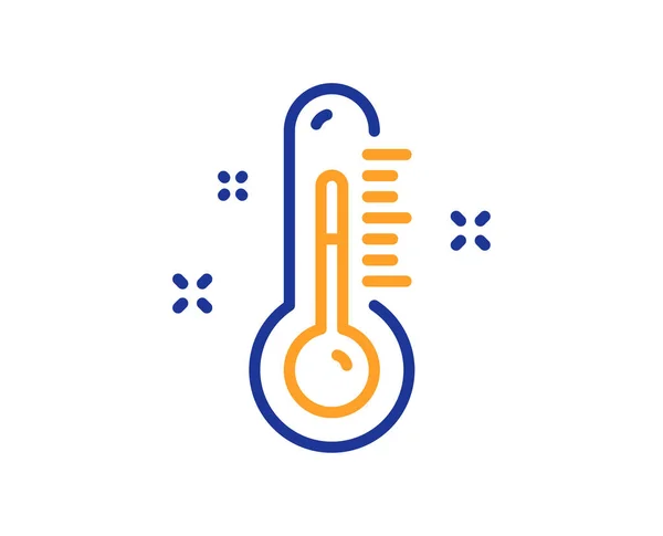 Icône Ligne Thermomètre Signe Diagnostic Température Symbole Mesure Fièvre Élément — Image vectorielle