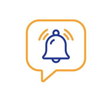 Bildirimli sohbet baloncuk hattı simgesi. Alarm uyarı işareti. Çalar saat sembolü. Kalite tasarım elemanı. Satır biçimi bildirim baloncuk simgesi. Düzenlenebilir felç. Vektör