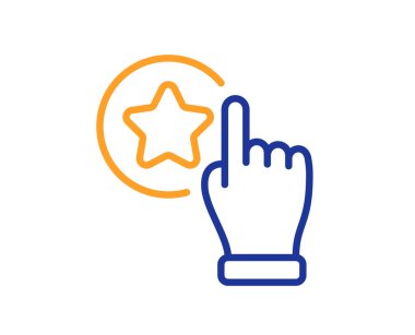 Düğme çizgisi simgesini değerlendir. En iyi derecelendirme. Derecelendirme sembolü Kalite tasarım elemanı. Satır biçimi düğme simgesi. Düzenlenebilir felç. Vektör