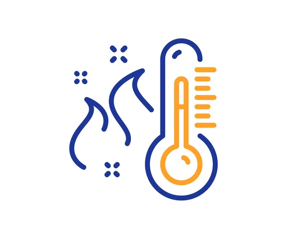 Hohes Thermometer Zeilensymbol Temperaturdiagnostisches Zeichen Fiebermessung Symbol Qualitäts Design Element — Stockvektor