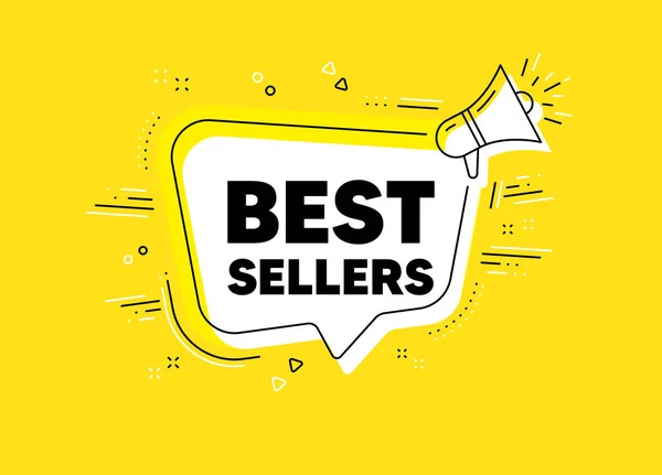 Nejprodávanější Megafonová Žlutá Vektorová Vlajka Speciální Nabídková Cena Symbol Reklamní — Stockový vektor