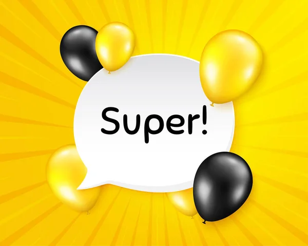 Super Symbol Baner Balonowy Bańką Mowę Specjalny Znak Oferty Najlepsza — Wektor stockowy