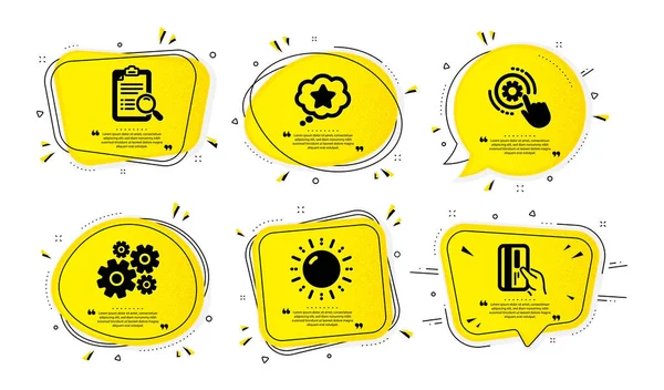 Установки Кокколісом Когколіс Сонячні Енергетичні Іконки Прості Жовті Бульбашки Мови — стоковий вектор