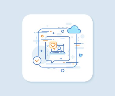 Arkadaşlar sohbet hattı simgesi. Soyut vektör düğmesi. Arkadaşlık aşk işareti. Yardım iş sembolü. Arkadaşlar sohbet hattı simgesi. Konuşma balonu konsepti. Vektör