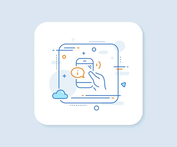 Ícone Linha Serviço Call Center Botão Vetorial Quadrado Abstrato Sinal —  Vetores de Stock