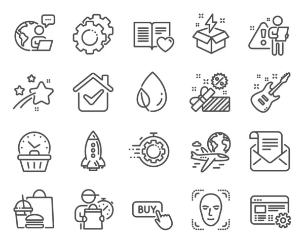 Business Icons Set Included Icon Web Settings Creative Idea Last — Stock Vector