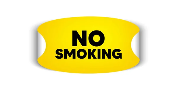 Sigara Afişi Yok Mesajlı Yapıştırıcı Etiketi Duman Işaretini Durdur Sigara — Stok Vektör