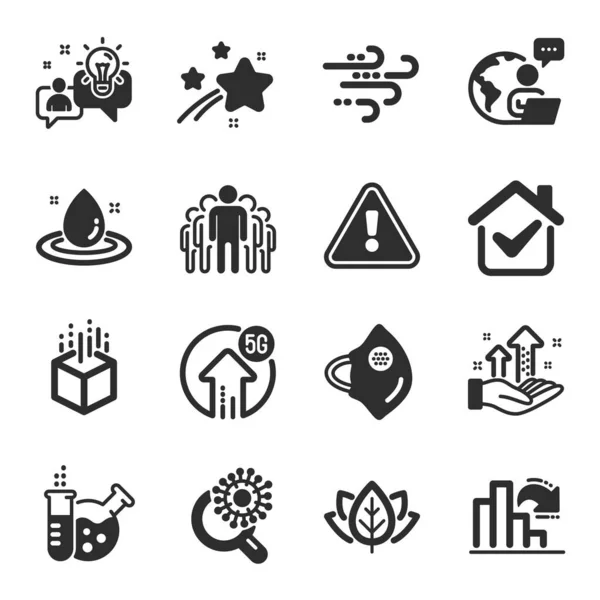 Conjunto Iconos Ciencia Como Grupo Realidad Aumentada Idea Símbolos Clima — Vector de stock