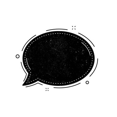 Konuşma balonu ikonu. Grunge yardım balonu. Sohbet mesajı işareti. Konuş, sembolik konuş. İletişim balonu şablonu. Destek ya da iletişim simgesi. Konuşan, düşünen bir sohbet balonu. Düşünce işareti. Vektör