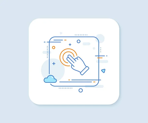 Ícone Linha Gesto Touchscreen Botão Vetorial Quadrado Abstrato Clique Sinal —  Vetores de Stock