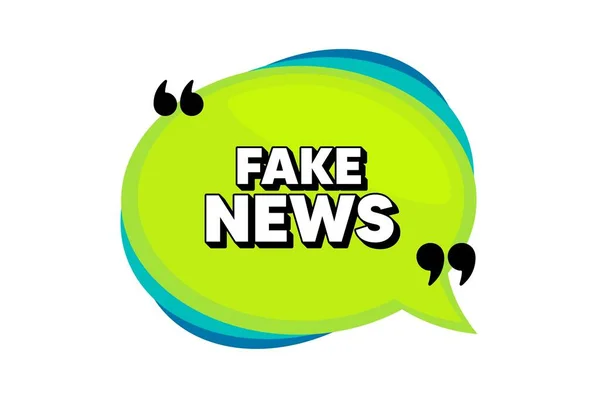 Symbol Für Fake News Sprechblasenbanner Mit Zitaten Medienzeitungen Unterzeichnen Tägliche — Stockvektor