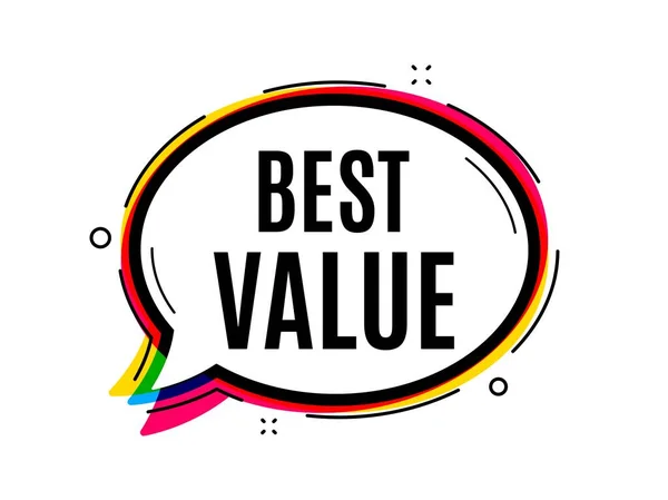 Best Value Speech Bubble Vector Banner Special Offer Sale Sign — Stockvector