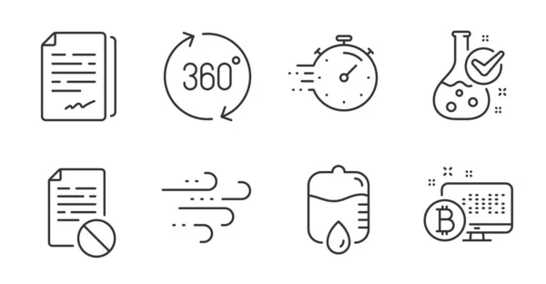 Drop Counter 360 Degrees Wrong File Line Icons Set Chemistry — Wektor stockowy