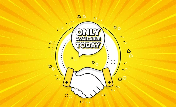 Only Available Today Yellow Vector Button Handshake Special Offer Price — Wektor stockowy