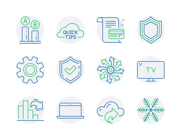 Technologie Ikonen Gesetzt Inklusive Icon Wie Test Cloud Share Zeichen — Stockvektor