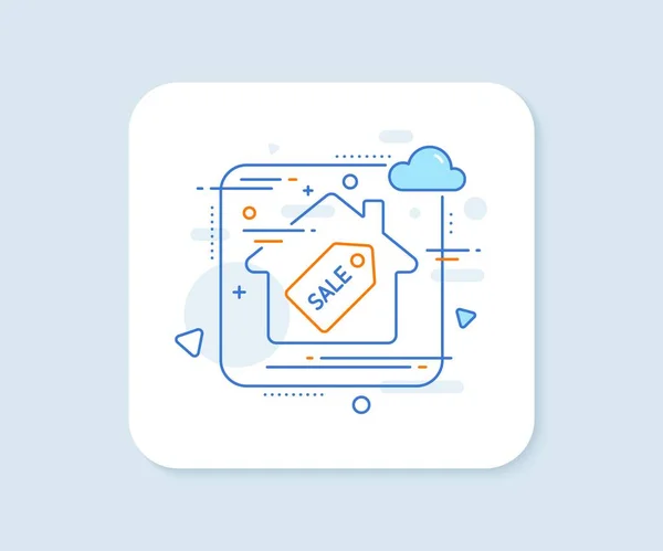 Shopping Tag Linie Symbol Abstrakter Vektorknopf Verkauf Sonderangebotsschild Gutscheinsymbol Verkauf — Stockvektor