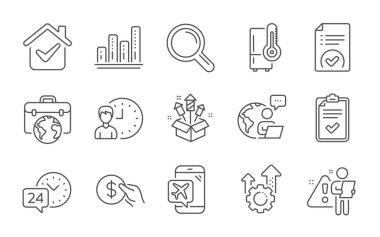 Araştırma, Havai fişek roketi ve ödeme hattı simgeleri ayarlandı. Buzdolabı, kontrol listesi ve Seo vites tabelaları. İş adamı davası, onaylanmış belge ve çalışma saatleri sembolleri. Satır simgeleri ayarlandı. Vektör