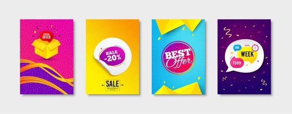 Speciale Aanbieding Sale Procent Beste Aanbieding Promo Label Set Sticker — Stockvector