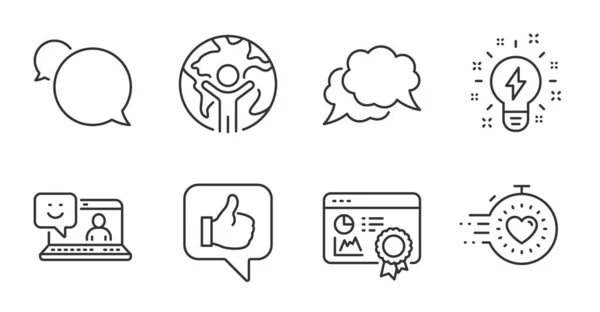 Messenger Global Business Und Inspiration Line Icons Gesetzt Timer Seo — Stockvektor