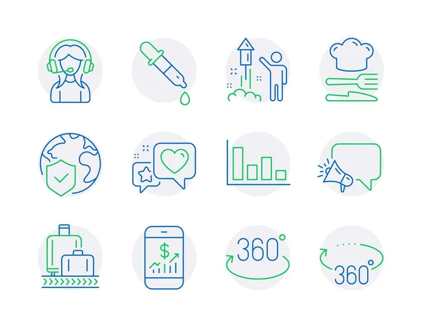 Zakelijke Iconen Ingesteld Inclusief Pictogram Als Voedsel Wereldverzekering Volledige Rotatie — Stockvector