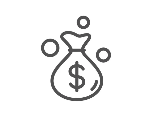 Ikona Řádku Peněz Cash Coins Sign Symbol Zisku Kvalitní Konstrukční — Stockový vektor