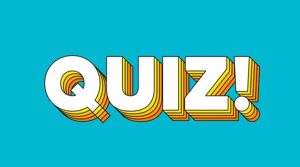 Quiz Logo Banner Pop Art Ontwerp Voor Wedstrijd Enquête Beantwoord — Stockvector