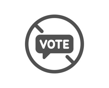 Basit bir ikona oy vermeyi bırak. İmza atmayın. Halk seçim sembolü yok. Klasik düz stil. Kalite tasarım elemanı. Basitçe ikona oy vermeyi kes. Vektör