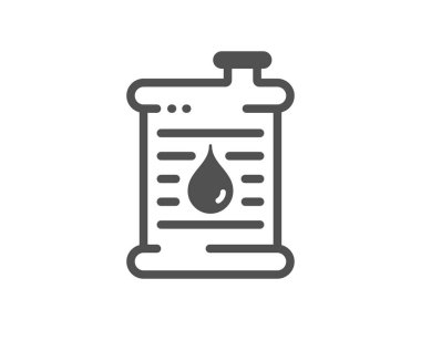 Petrol varili basit bir ikon. Benzin ya da dizel yakıt tabelası. Petrol enerji sembolü. Klasik düz stil. Kalite tasarım elemanı. Basit bir yağ fıçısı ikonu. Vektör