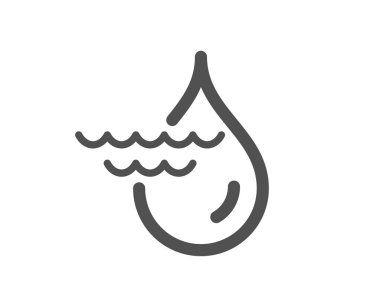 Hidroelektrik basit bir simge. Hidroelektrik enerji işareti. Su dalgaları güç sembolü. Klasik düz stil. Kalite tasarım elemanı. Basit hidroelektrik ikonu. Vektör