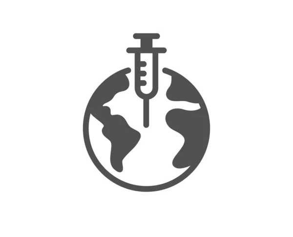 Pandemie Impfstoff Einfaches Symbol Corona Spritze Zeichen Covid Jab Symbol — Stockvektor