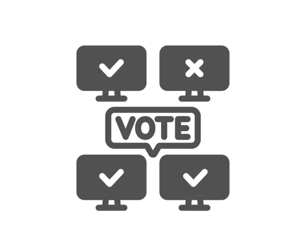 Online Voting Simple Icon Internet Vote Sign Web Election Symbol — Stock Vector