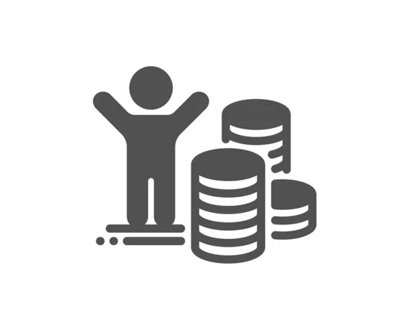 Presupuesto Beneficio Icono Simple Signo Ganancia Dinero Símbolo Inversión Estilo — Vector de stock